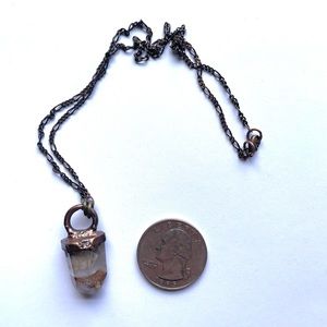 Copper Lodolite Quartz Crystal Necklace